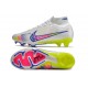 Fotbollsskor Nike Zoom Mercurial Superfly 9 Elite FG Vit Blå Rosa