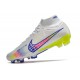 Fotbollsskor Nike Zoom Mercurial Superfly 9 Elite FG Vit Blå Rosa